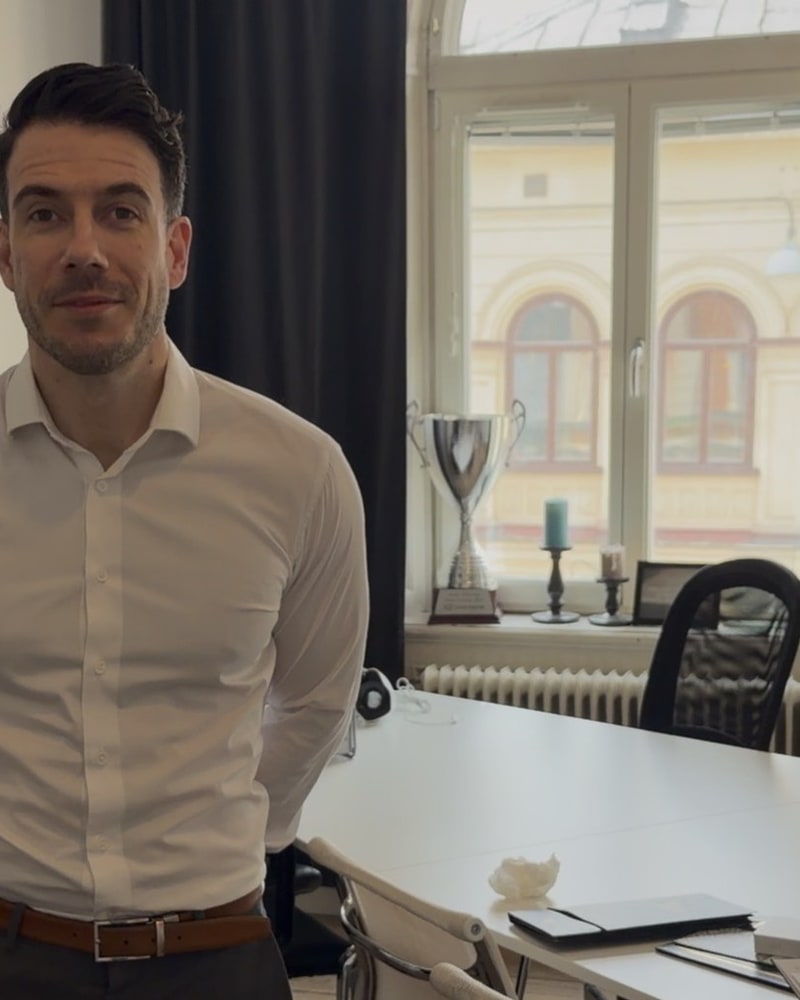Joakim Jaksen på Synlighetsverkets kontor i Uppsala